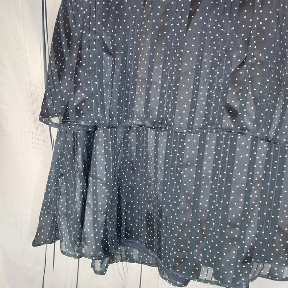 Banana Republic Pleated Tiered Sleeveless Polka Dot Dress NWT - Picture 7 of 16
